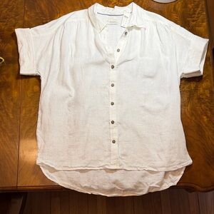 J.Crew Relaxed-Fit Short-Sleeve Baird McNutt Irish Linen Shirt - Size M - NWT